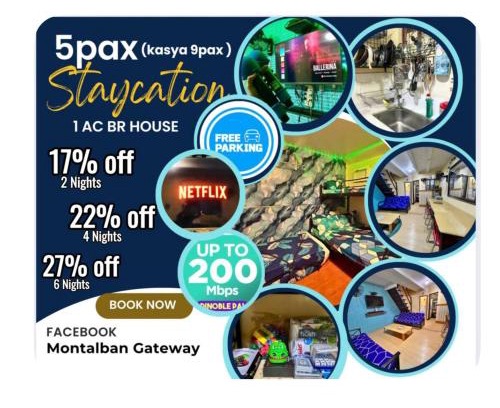 San Mateo Apartment | 5pax 200mbps Netflix Videoke Parking Games Grill