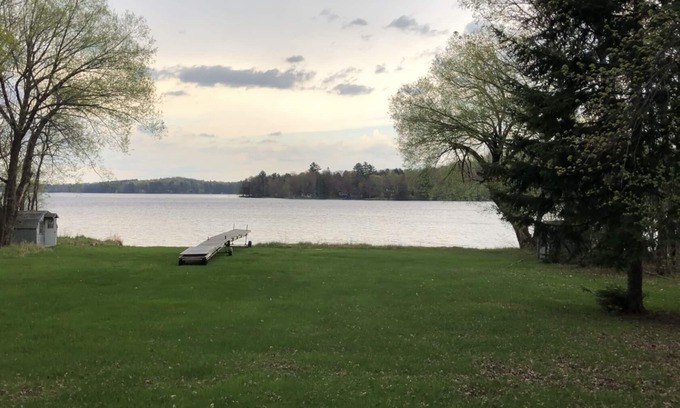 Lake Nebagamon Cabin | 6 bed lake home on 2 acres with 217 ft of lake shore. Boat rentals!
