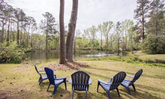 North Augusta House | 7-Acre Estate with Pond, Game Room & Gym