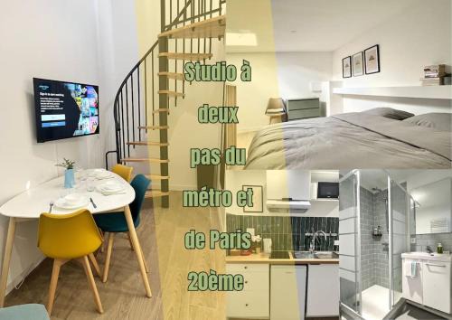 Bagnolet Apartment | 732 Charmant studio en mezzanine proche du métro 9