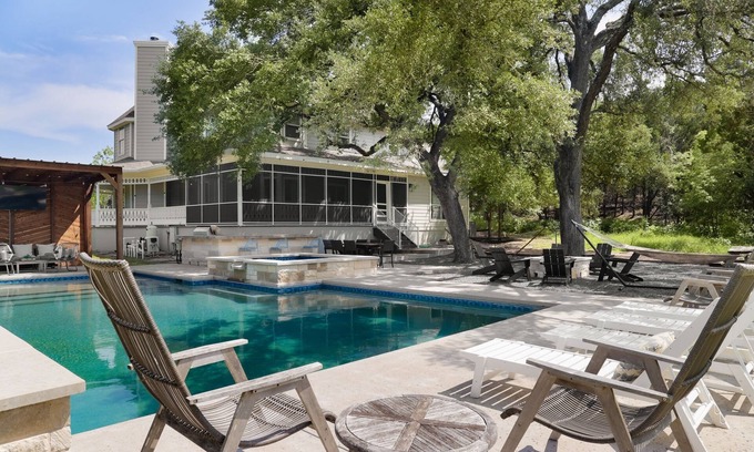 Austin House | 7BR Hill Country Oasis - Pool, Hot Tub & Games for Your Ultimate Getaway