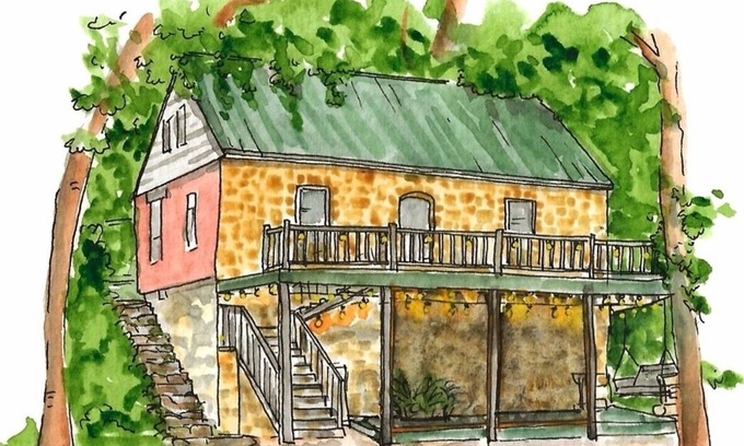 Hermann Cottage | A Charming and Private Cottage in the historic downtown of Hermann, Missouri.