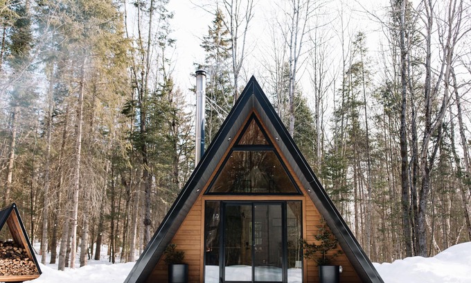 Eagle Lake Cabin | A Frame Cabin at the top of a ski hill
