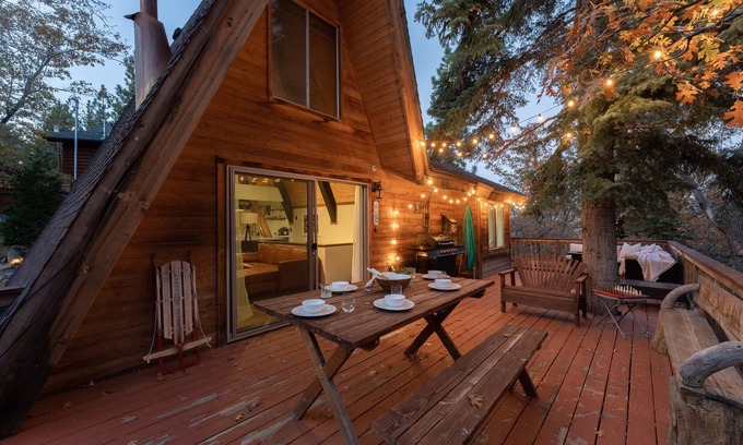 Big Bear Lake Ski Chalet | A-Frame cabin walking distance to Ski Resort