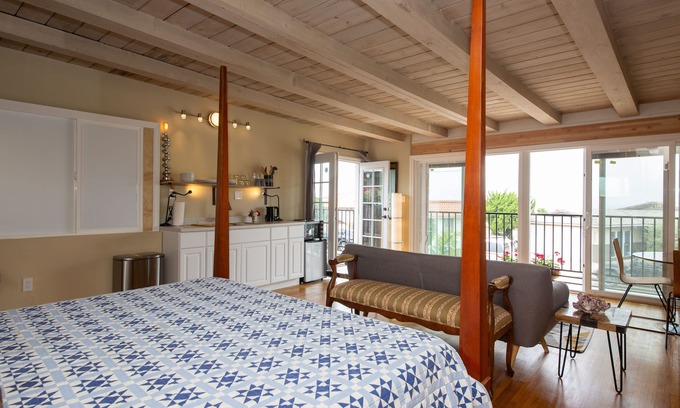 Playa Del Rey Apartment | #A Ocean Beach View Studio Penthouse with Hot Tub & Eco Garden