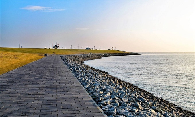 Osterhever Apartment | Abendrot - terrace, close to the North Sea, shower bath, modern