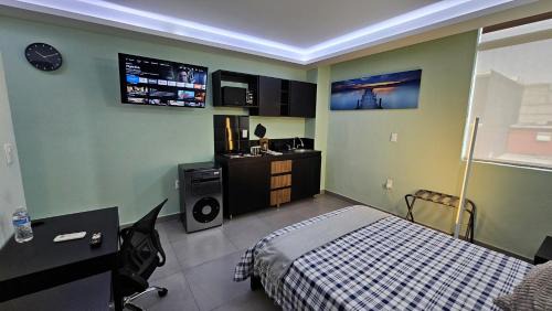 Cuautitlan Izcalli Apartment | ACEQUIA SUITES WHITE & BLACK para 1 a 2 personas ESPECIALISTAS EN CORTAS, MEDIANAS Y LARGAS ESTANCIAS en IZCALLI TEPOTZOTLAN perfectas para Familias, Turistas, Contratistas, Estudiantes, Empresas y Ejecutivos a sólo 5 min Izcalli