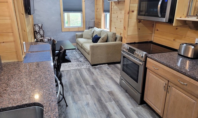 Rutherfordton Condo | Adorable garden level condo with courtyard and firepit