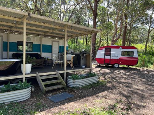 Crescent Head Other | Alice & Elvis, Crescent Head, Retro Caravans with Deck, Bathroom & Outdoor Bath in a Bush Setting near the Beach