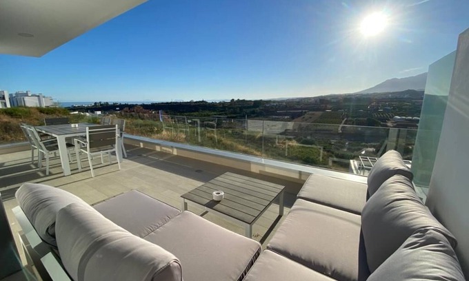 New Golden Mile Apartment | ALL COMFORT, SUPERB VIEW, large TERRACE Los Flamingos Ideal families