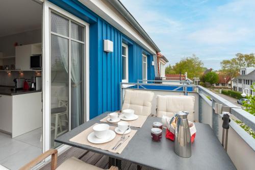 Zingst Apartment | Am Horizont No 1 für 2-4 Pers, 2 Schlafz, Babybett, Südbalkon, kostenloser Parkplatz, 500 Meter zum Strand