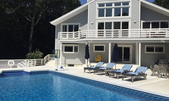 Amagansett North House | Amagansett house pool & tennis court. Walk train/jitney. Bike ocean/bay beaches