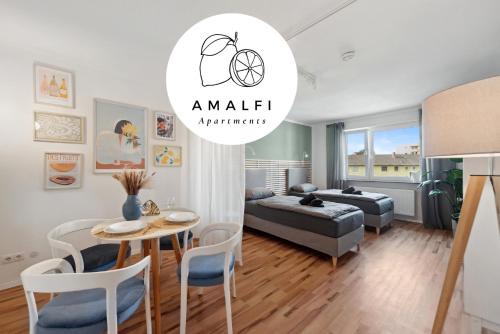 Kaiserslautern Apartment | Amalfi Apartments A01 - gemütliche 2 Zi-Wohnung mit Boxspringbetten und smart TV
