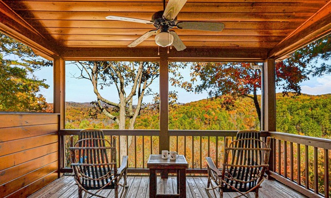 Ridgeline Vistas Cabin | Amazing Blue Ridge Mountain Views: Hot Tub | Fire Pit | Arcade | Pet-friendly