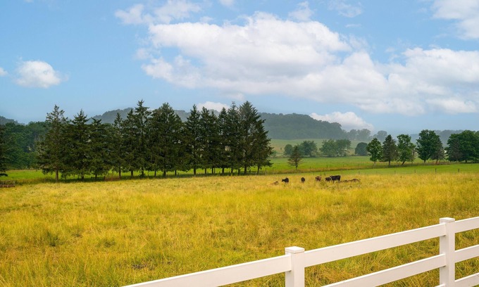Navarre Other | Amazing views, hot tub/outdoor fireplace, countryside, farm with calves & goats.