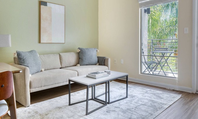 Warner Center Apartment | Amazing Woodland Hills Studio w/ Pool, near Westfield Mall, by Blueground