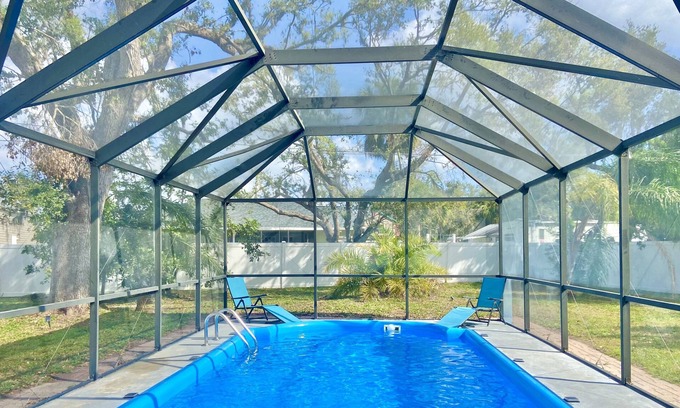 Port Charlotte House | Andover Tropical Oasis - PRIVATE HEATED POOL, DOG-FRIENDLY, FENCED YARD