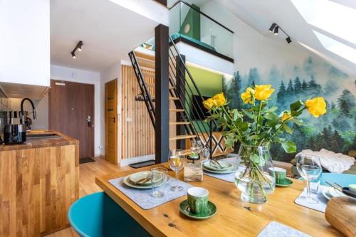 Szklarska Poreba Apartment | Apartament The View dwupoziomowy Green Resort z Basenem, Sauną, Jacuzzi - 5D Apartments