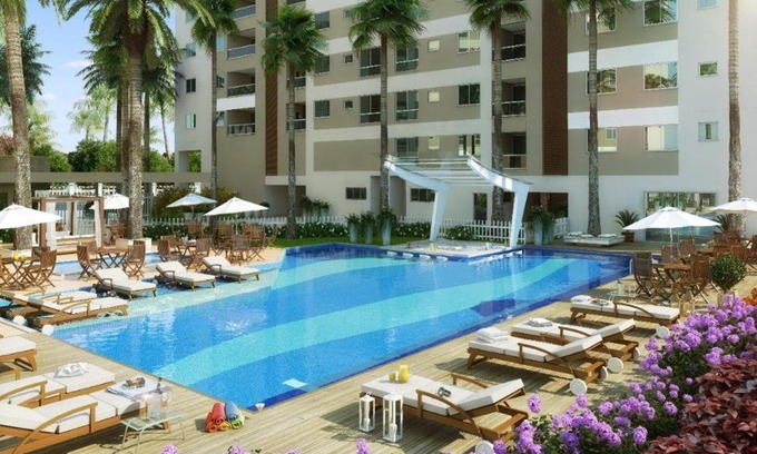 Penha Apartment | Apartamento novo frente mar com piscina em Home Club