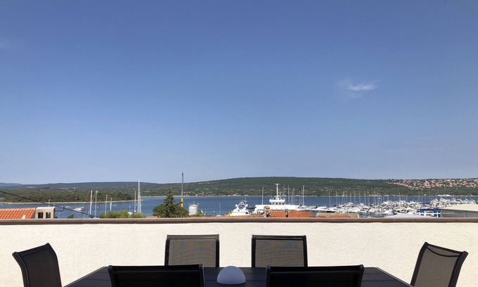 Punat Apartment | Apartment 2 - two double rooms sea view terrace (apartment 2)