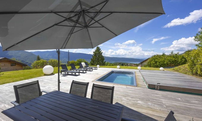Rovagny Apartment | Apartment Adret 6 people Sunny Side Apartment with Pool, Lake and Mountain Views