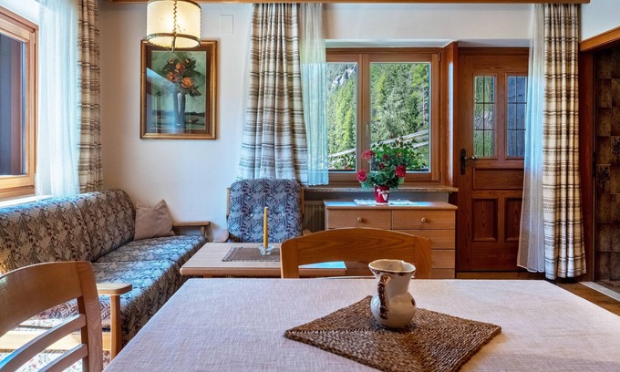 Canazei Apartment | Apartment "Cesa Soramurat 3" with Mountain View, Balcony and Shared Garden