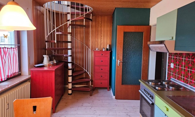 Aue Apartment | Apartment 'Ferienwohnung Maria 5' with Balcony and Wi-Fi