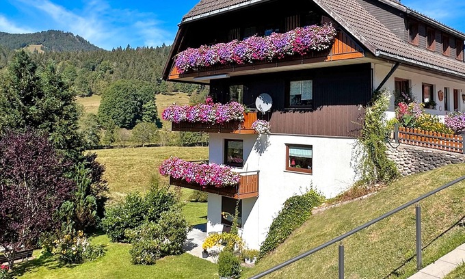 St. Blasien Apartment | Apartment 'Haus Bachwies' with Mountain View, Private Terrace and Wi-Fi
