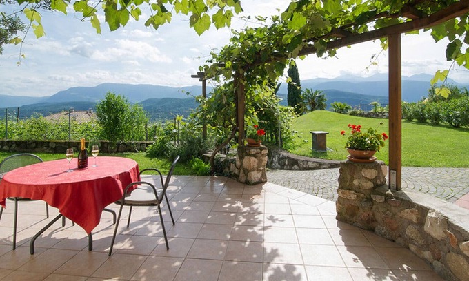 Caldaro Sulla Strada del Vino Apartment | Apartment 'Laurin' with Mountain View, Shared Terrace and Wi-Fi
