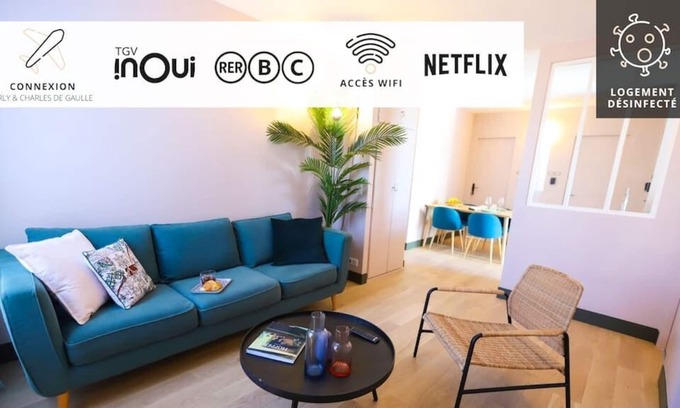 Quartier Atlantis Apartment | APARTMENT NEAR PARIS ☆ 8 PEOPLE ☆ RER TGV NETFLIX