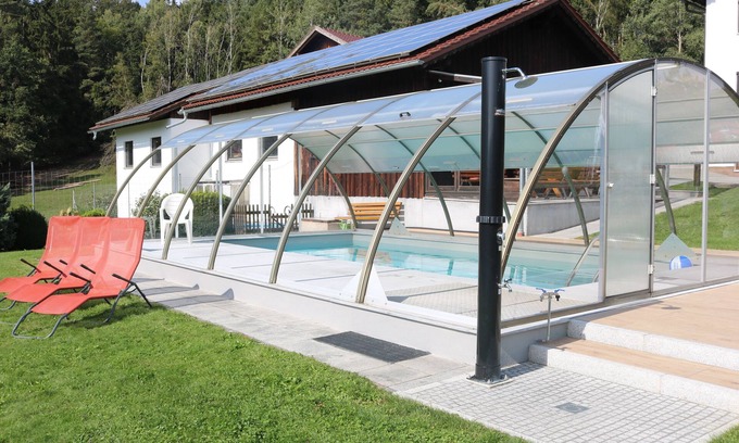 Viechtach Apartment | Apartment Penzkofer Hirschenstein south-facing slope with pool