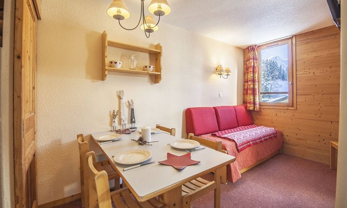 Doucy-Combelouviere Apartment | Apartment with balcony at the foot of the slopes and close proximity to shops and services