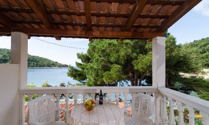 Saplunara House | Apartments Franka Saplunara-Double Room with Terrace and Sea View