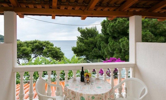 Saplunara House | Apartments Franka Saplunara-Twin Room with Terrace and Sea view No1