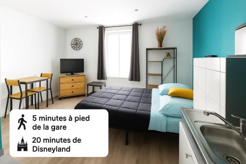 Meaux Apartment | Appartement Cerf3-Centre ville Meaux-Gare-Disney