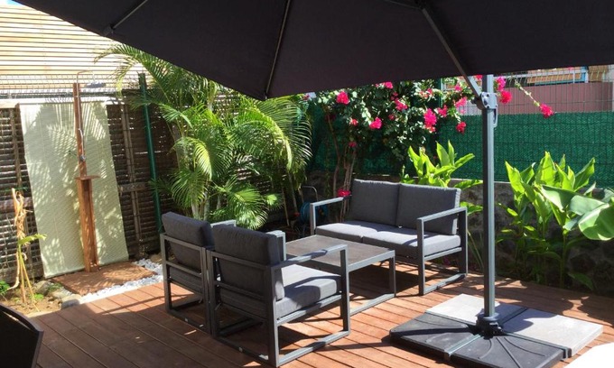 Carosse Apartment | Appartement d'une chambre avec vue sur la mer terrasse amenagee et wifi a Saint Paul a 2 km de la plage