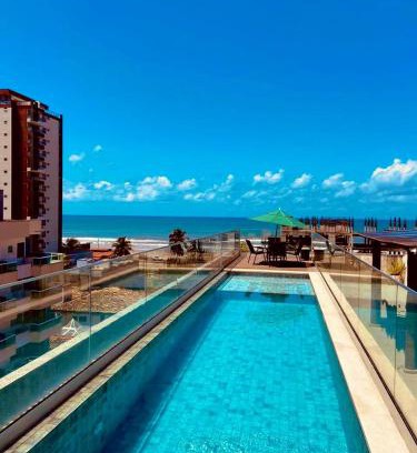 Ilheus Apartment | Apt 2 quartos com Vista Mar Piscina e Varanda 200 m da Praia Ilheus BA
