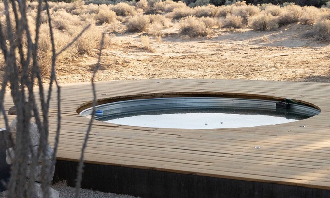 Twentynine Palms House | Arro Dunes - Rustic Cabin in the Desert - Wood burning hot tub - Cowboy pool