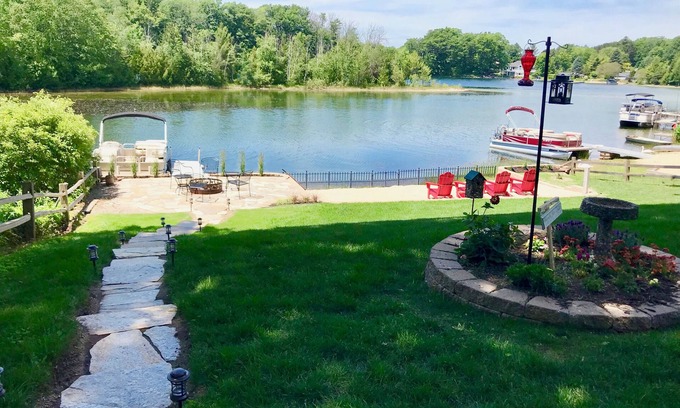 Traverse City Cabin | Authentic Log Cabin on Beautiful Silver Lake. Pet Friendly!