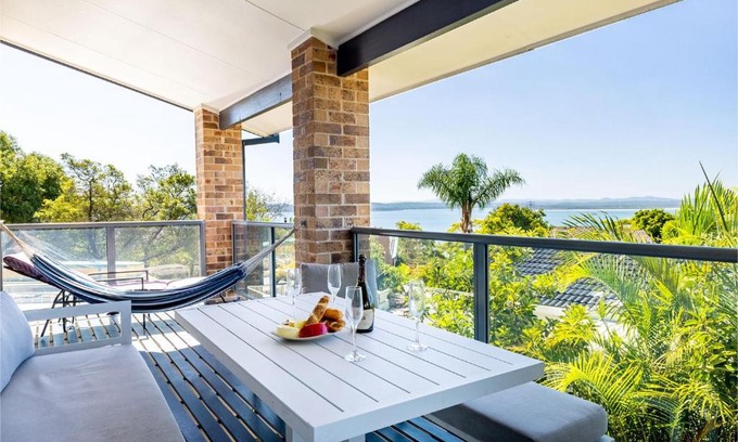 Nelson Bay House | Away Nelson Bay, 29 Wollomi Ave - Spacious family home with water views, pet friendly, Wifi & aircon
