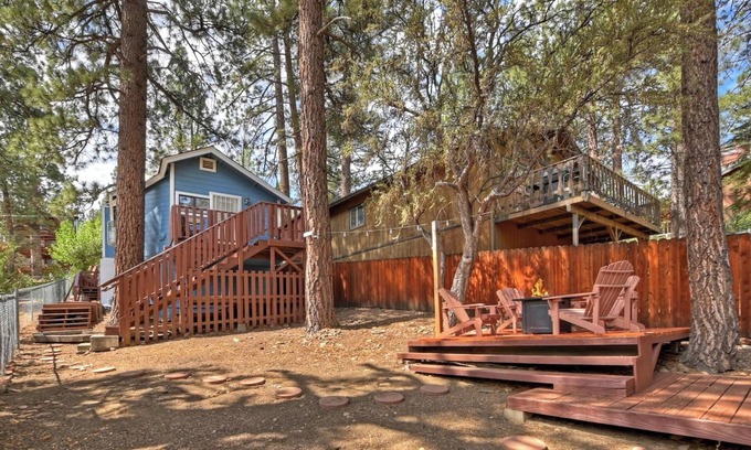 Big Bear City Cabin | Babbs Getaway Big Bear w Patio Balcony