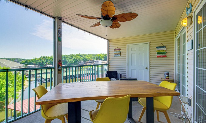 Osage Beach Condo | Balcony w/Marina Views: Lake Ozark Hideaway!