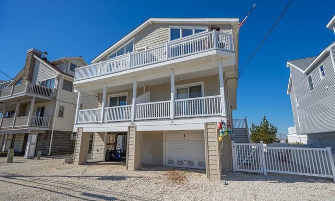 Dennisville House | Beach AND Bay Views- Located in the quiet north end of Sea Isle, directly across the street to beach