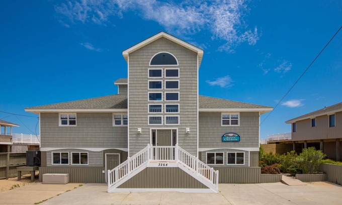 Sandbridge House | Beach Cabana-POOL, HOT TUB, Oceanfront Sleeps 24!