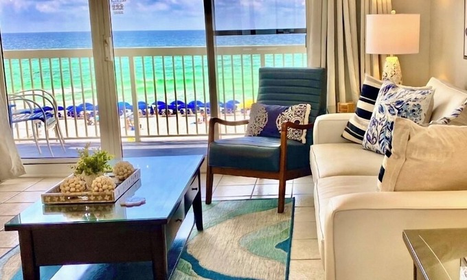 Destin Resort | Beach Front condo, 3 pools private balcony,Free parking best Views,Tennis courts