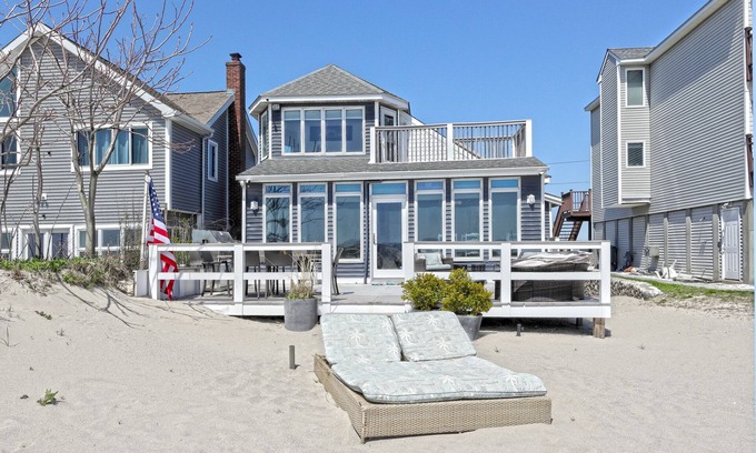 Devon House | Beach front home with deck, balcony and private beach!