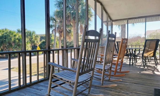Litchfield by the Sea House | Beach House Across from Beach Access, Screened Porch, Sun Room, Dog Friendly