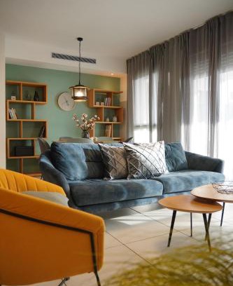 Nahariya Apartment | Beachfront Sea View Dream Escape - 3BR with Mamad