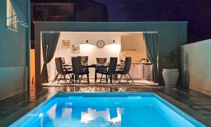 Zambratija House | Beachfront villa with private pool, ingenious outdoor kitchen, washing machine and dog-friendly