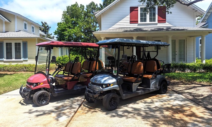 Laurel Grove House | "Beachy Green" 2 Golf Carts, Beach, Pool, Sandestin, On Golf Course